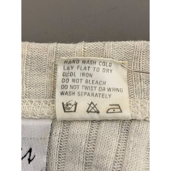 Ribbed Button Front Sweater Size M Light Beige Clothes And Effect Slim Fit Women - Picture 5 of 5